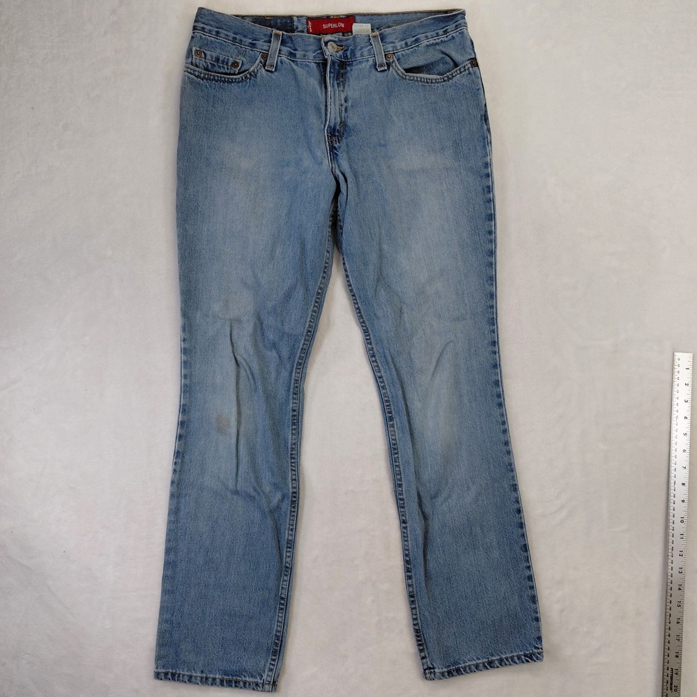 Levis 507 Superlow Slim Jeans Womens 11M Light‎ Wash Vintage Made in USA Blue